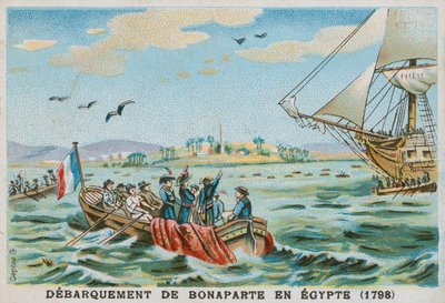 Aankomst van Napoleon in Egypte, 1798 door French School