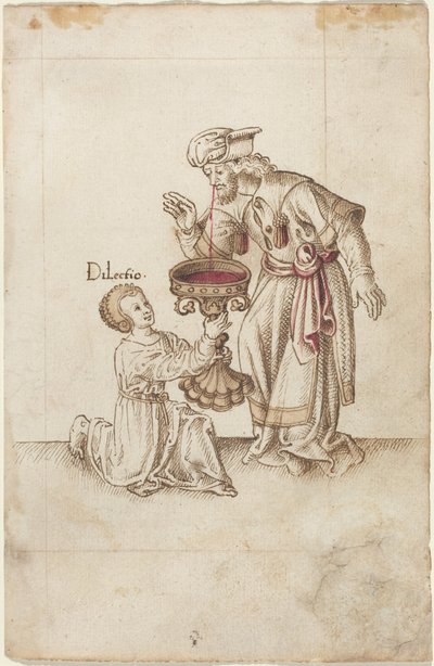 Maak geen water op knipsels van nagels of haar [fol. 30 recto], c.1512-1515 (pentekening) door French School