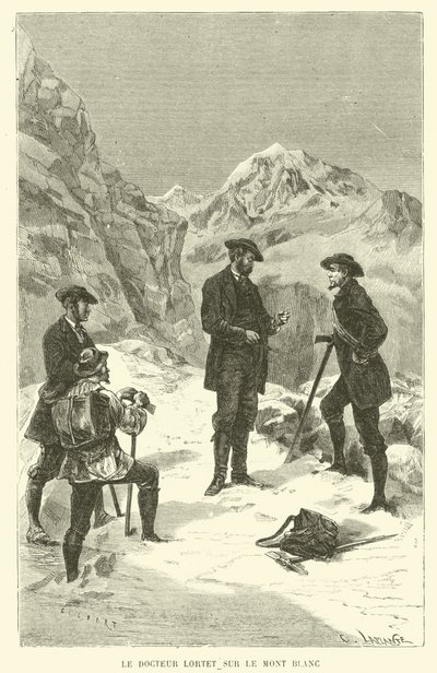 Dokter Lortet op de Mont Blanc door French School