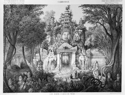 Deur van Angkor Thom, illustratie uit Atlas du voyage d