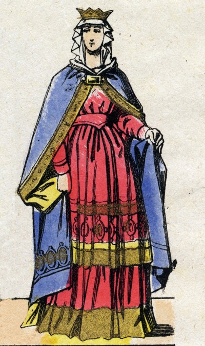 Dynastie van de Capetingen: Portret van Adele van Savoye (Alix of Adelaide van Maurienne) door French School