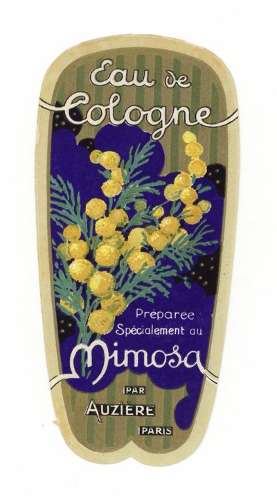Eau de Cologne label, Mimosa door French School