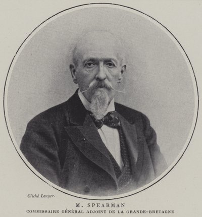 Edmund Spearman, Assistent Commissaris-Generaal van de Britse Commissie voor de Exposition Universelle 1900, Parijs (kleurenlitho) door French School