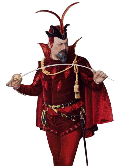 Edouard de Reszke in de rol van Mephistopheles - Edouard de Reszke (1853-1917) in de rol van Mephistopheles (Mephisto) in "Faust" - in "The Theatre" van 01/09/1905 door French School