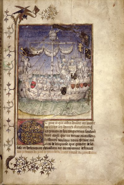 Een schip vol gewapende mannen, uit 