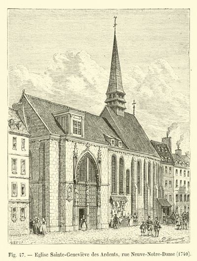 Sainte-Genevieve des Ardents kerk, rue Neuve-Notre-Dame, 1704 door French School
