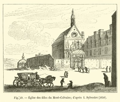 Kerk van de dochters van de Mont-Calvaire; naar I Sylvestre, 1650 door French School