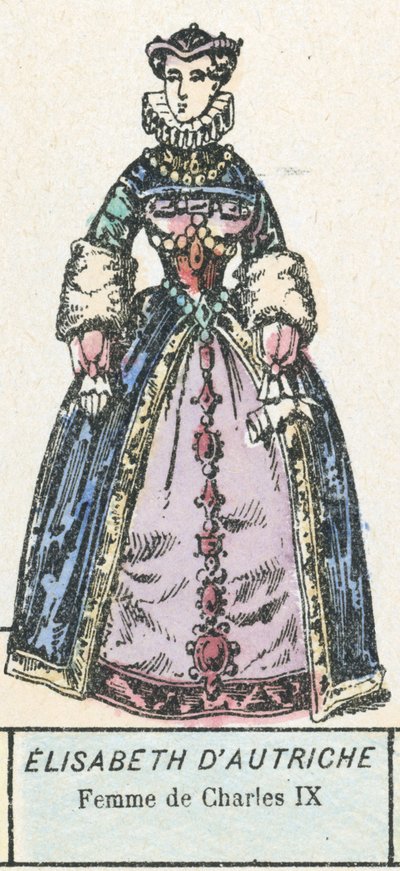 Elisabeth van Oostenrijk, vrouw van Karel IX door French School