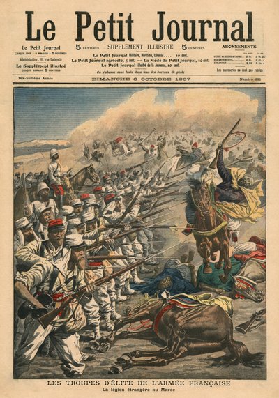 Elitetroepen van het Franse leger, Franse Vreemdelingenlegioen in Marokko, illustratie uit 