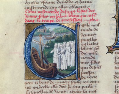 Inscheping van de Zusters van Liefde van het Hotel Dieu de Paris, uit Le Livre de Vie Active de l