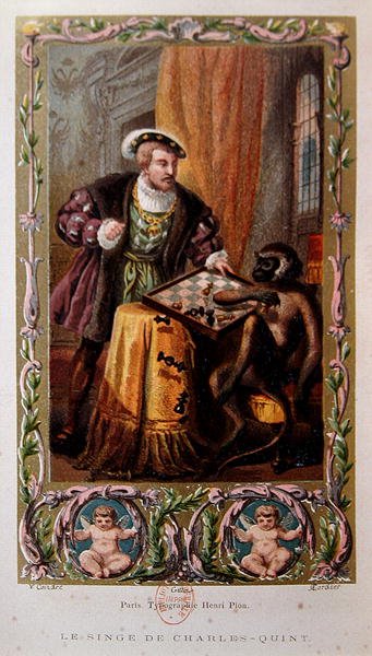 Keizer Karel V en de Aap, illustratie uit 