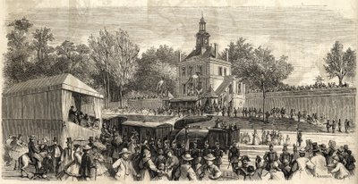 Enghien-les-Bains naar Montmorency Lijn - Inhuldiging van de Enghien Spoorlijn naar Montmorency, 30 juni door French School