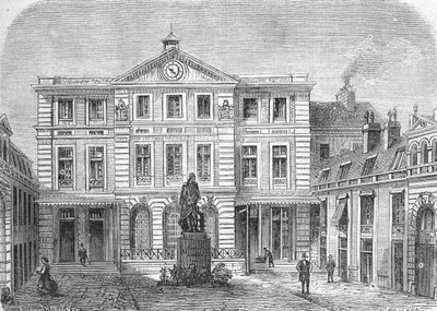 Ingangshof van Imperiale Imperial Imprimerie in het hotel de Rohan (gravure) 1864 door French School