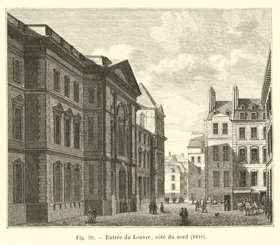 Ingang van het Louvre, noordzijde, 1810 door French School