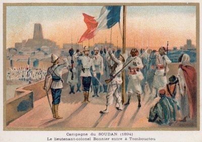 Intocht van luitenant-kolonel Bonnier in Timboektoe door French School