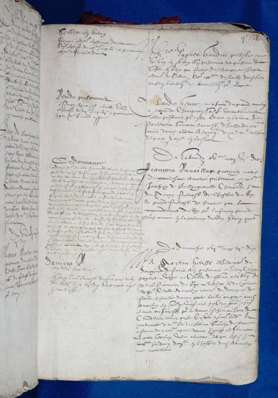 Inschrijving in het gevangenisregister van de Grand Chatelet van Francois Ravaillac, 1610 door French School