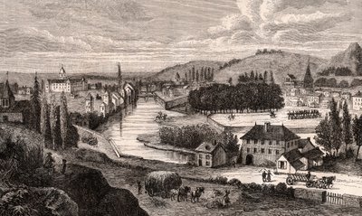 Epinal - Lotharingen - gravure in 
