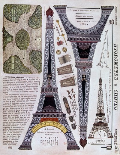 Epinal afbeelding nummer 420 (Grote Constructie) van 1908 over de Eiffeltoren. door French School
