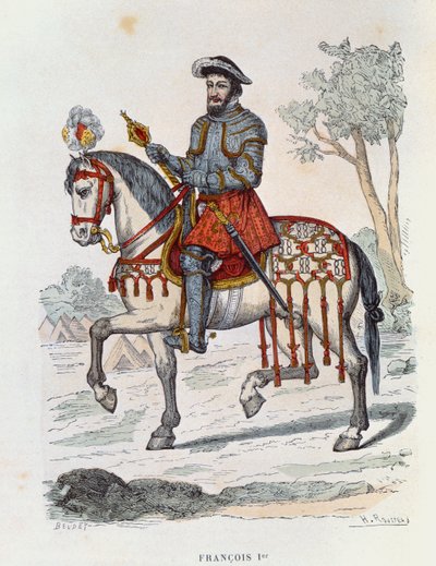 Ruiterportret van François I door French School