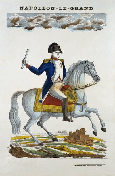 Ruiterportret van Napoleon I Bonaparte (1769-1821). door French School