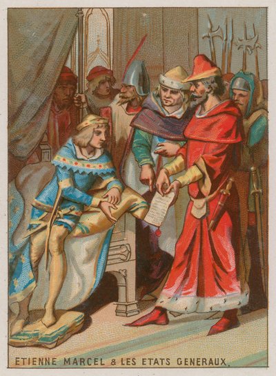 Etienne Marcel dringt de Grote Hervormingsedict op aan de Dauphin door French School