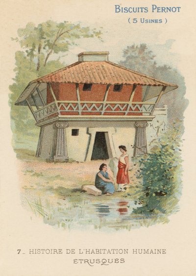 Etruskisch huis door French School
