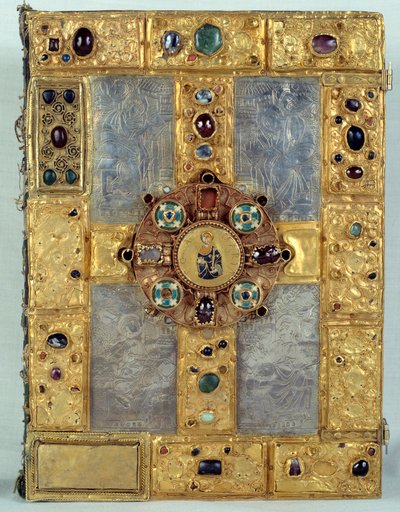 Evangelisch ingelegd met edelstenen van Saint Gauzelin (Gauzelin van Toul) door French School