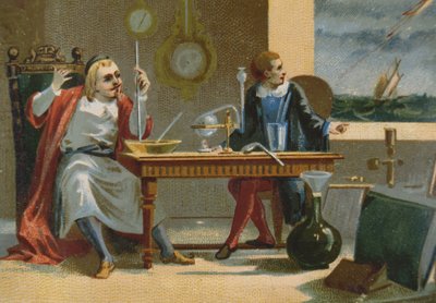 Evangelista Torricelli (1608-47), uitvinder van de thermometer barometer door French School