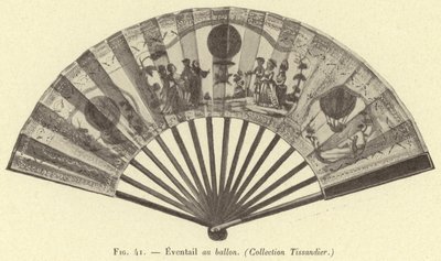 Eventail au ballon (Collectie Tissandier) door French School