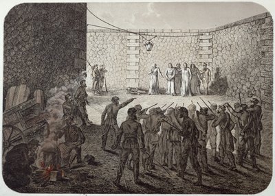 Executie van gijzelaars tijdens de Commune, 1871 door French School