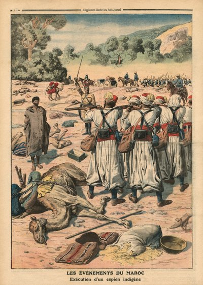 Executie van een Marokkaanse spion, illustratie uit 