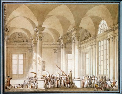 Tentoonstelling van astronomische glazen en optische instrumenten door French School