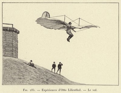 Experimenten van Otto Lilienthal, Het vliegen door French School
