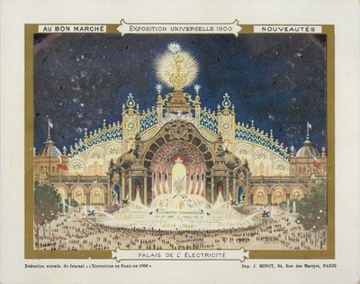 Exposition Universelle 1900 Elektriciteit door French School