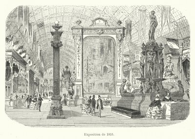 Tentoonstelling van 1855 (gravure) door French School