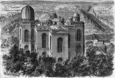 Buitenaanzicht van het Observatorium van Parijs door French School