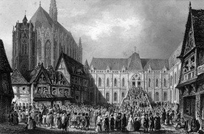 Buitenaanzicht van het gerechtsgebouw. In 