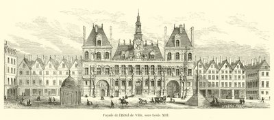 Gevel van het Stadhuis, onder Lodewijk XIII door French School