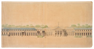 Gevel van Chateau de Neuilly door French School