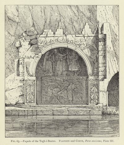 Gevel van de Tagh-i-Bostan door French School