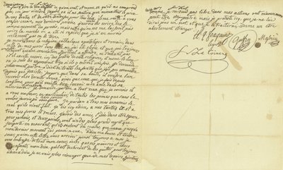 Facsimile van het testament van Marie Antoinette door French School