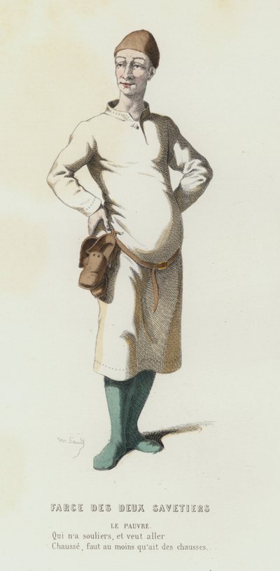 Farce Des Deux Savetiers door French School