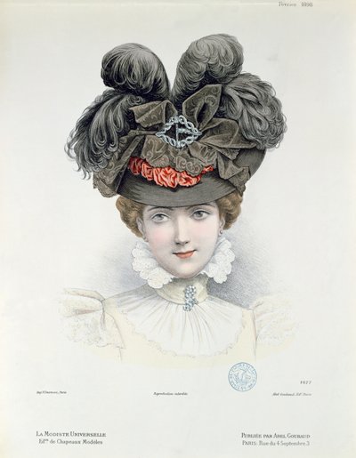 Modeplaat uit La Modiste Universelle, februari 1898 door French School