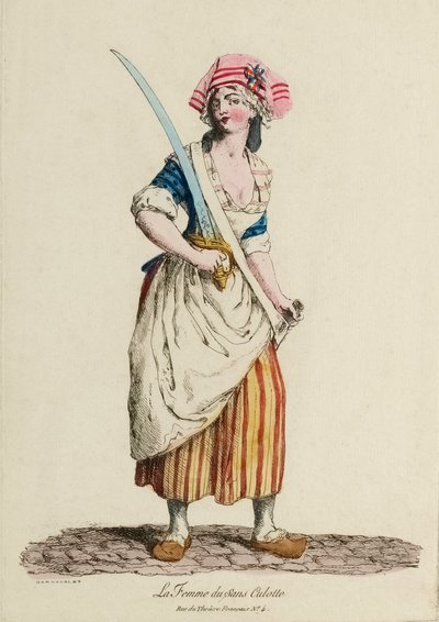 Vrouwelijke Sans-Culotte, ca.1792 door French School