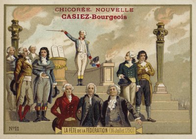 Fête de la Fédération, Franse Revolutie, 14 juli 1790 door French School