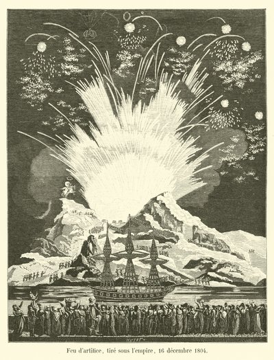 Vuurwerk, afgeschoten onder het keizerrijk, 16 december 1804 door French School