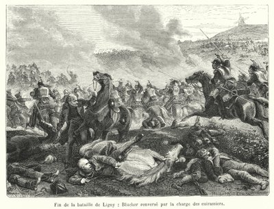 Fin de la bataille de Ligny, Blucher renverse par la charge des cuirassiers door French School