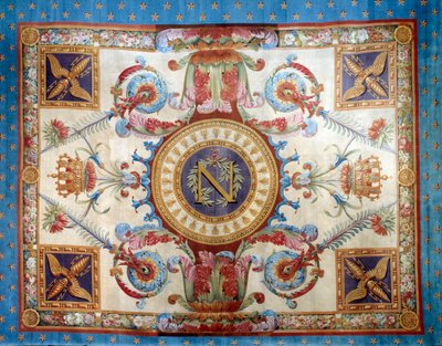 Eerste keizerrijk: tapijt van de troonzaal in het Palais des Tuileries gemaakt door de zeepfabriek. Zon 7,80 x 6,40 m. 1809 Malmaison, museum van het kasteel door French School