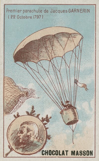 Eerste parachutesprong door Jacques Garnerin, 22 oktober 1797 door French School