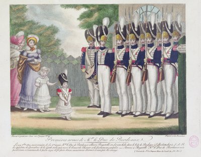 Eerste Wapens van de Hertog van Bordeaux, in Bagatelle, 29 September 1822, 1822 door French School